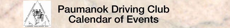 Paumanok Driving Club Calendar of Events